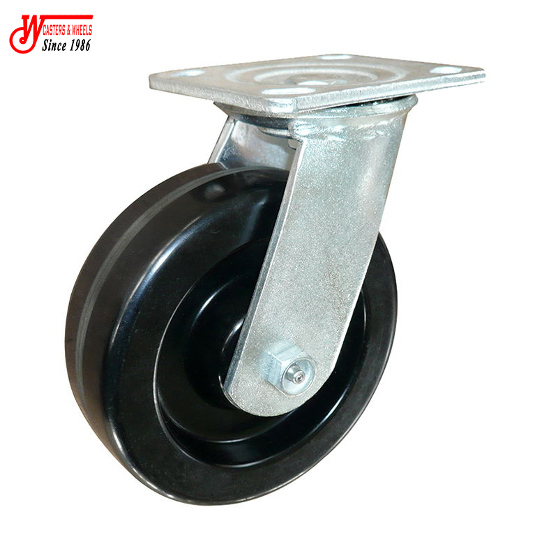 200mm 8"x2" Heavy Duty Phenolic Swivel Casters with straight roller bearing