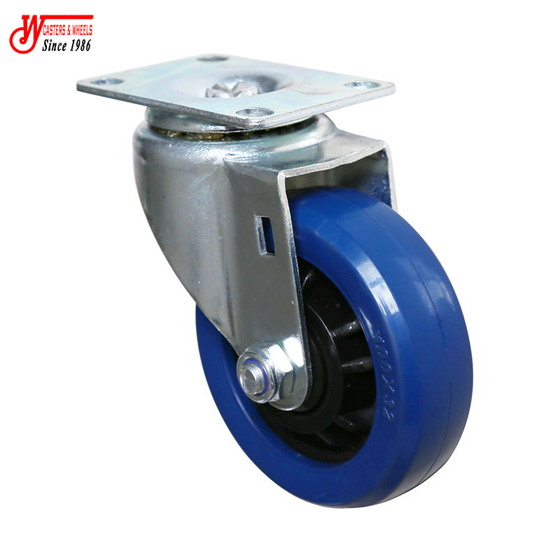 Soft Blue Rubber 4 inch Swivel Caster for table